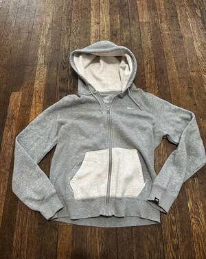 Nike The Athletic Dept. Two-Tone Grey Full Zip Hoodie Size Medium